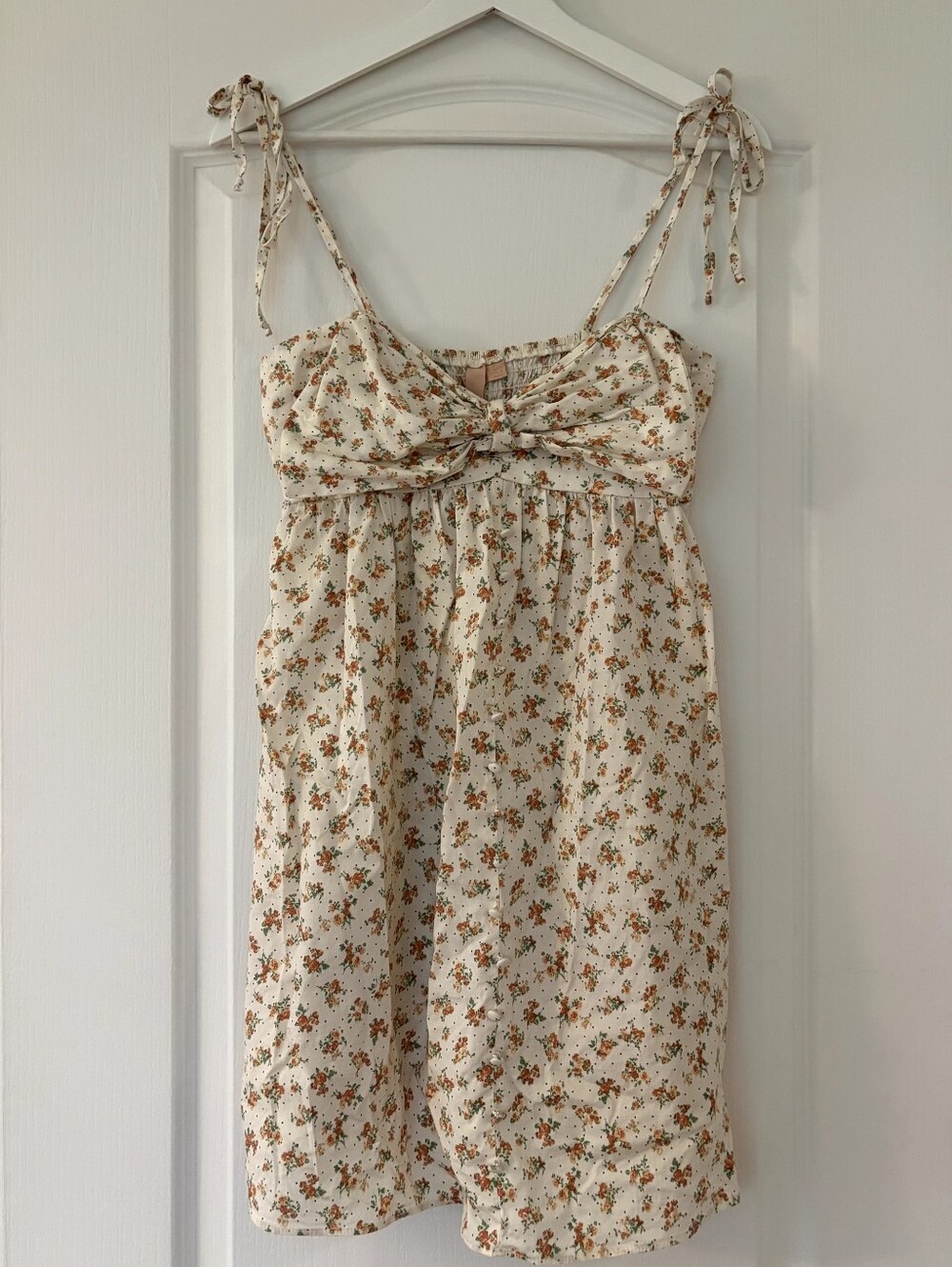 Floral Tie-Shoulder Mini Sundress